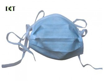 Disposable face mask with tie alt=