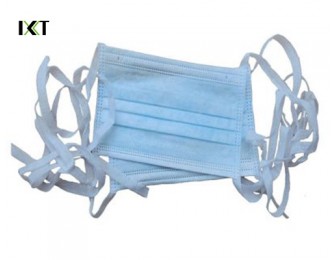 Disposable face mask with tie alt=
