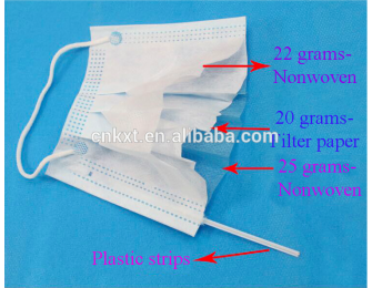 disposable dust anti pollution earloop face mask alt=